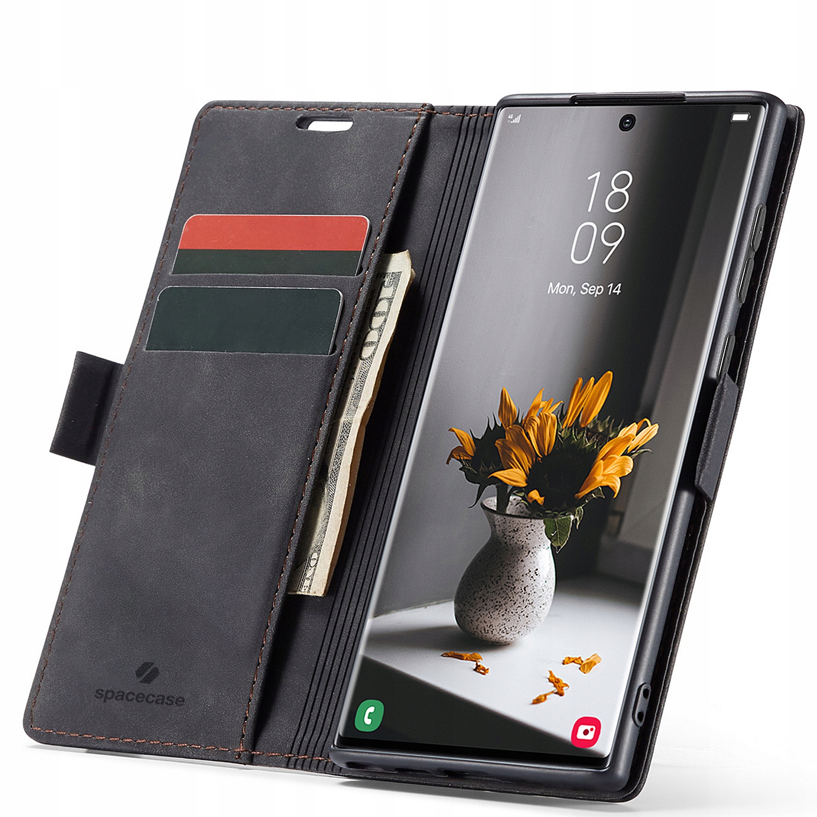 ETUI Z KLAPKĄ DO GALAXY S22 ULTRA SKÓRZANE PORTFEL POKROWIEC ZAMYKANE