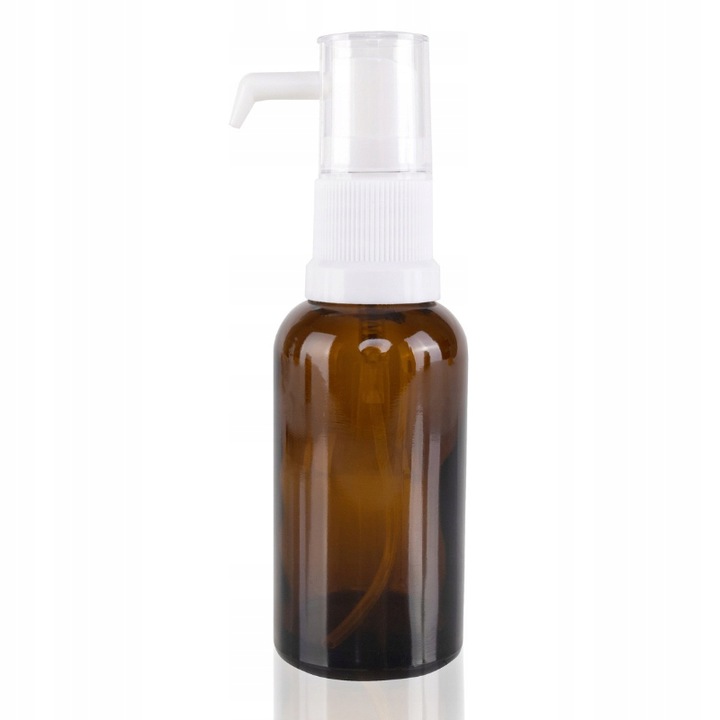 

Butelka szklana brązowa 30ml z pompką do kropli