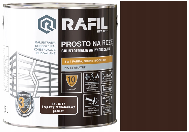 

Rafil Na Rdzę 0,75L Brąz Czekoladowy 8017 Półmat