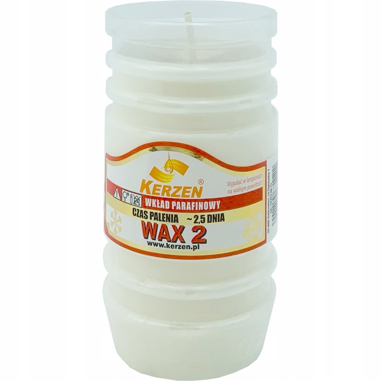 

Wkład do zniczy parafinowy Kerzen Wax 2 60h 1szt