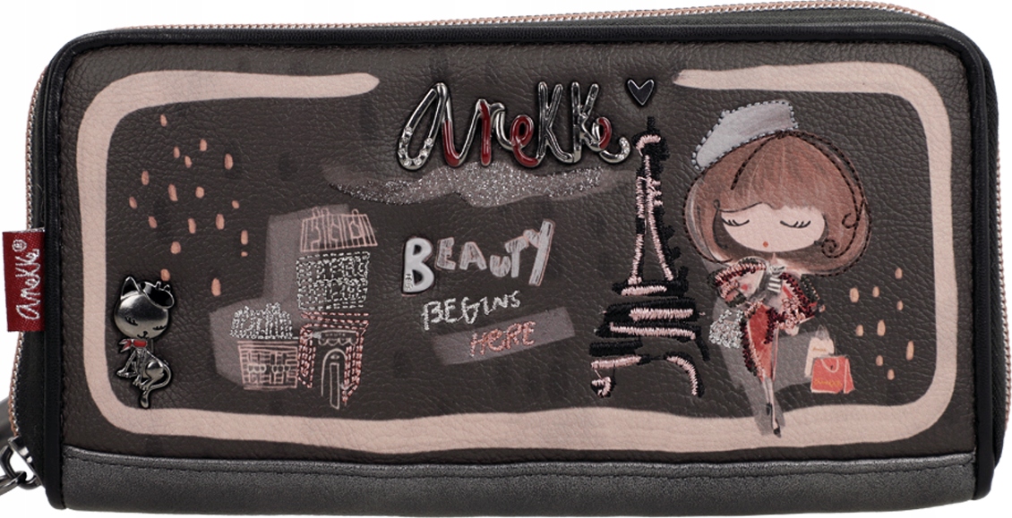 A29 Damski miękki portfel duży Anekke Mademoiselle Real