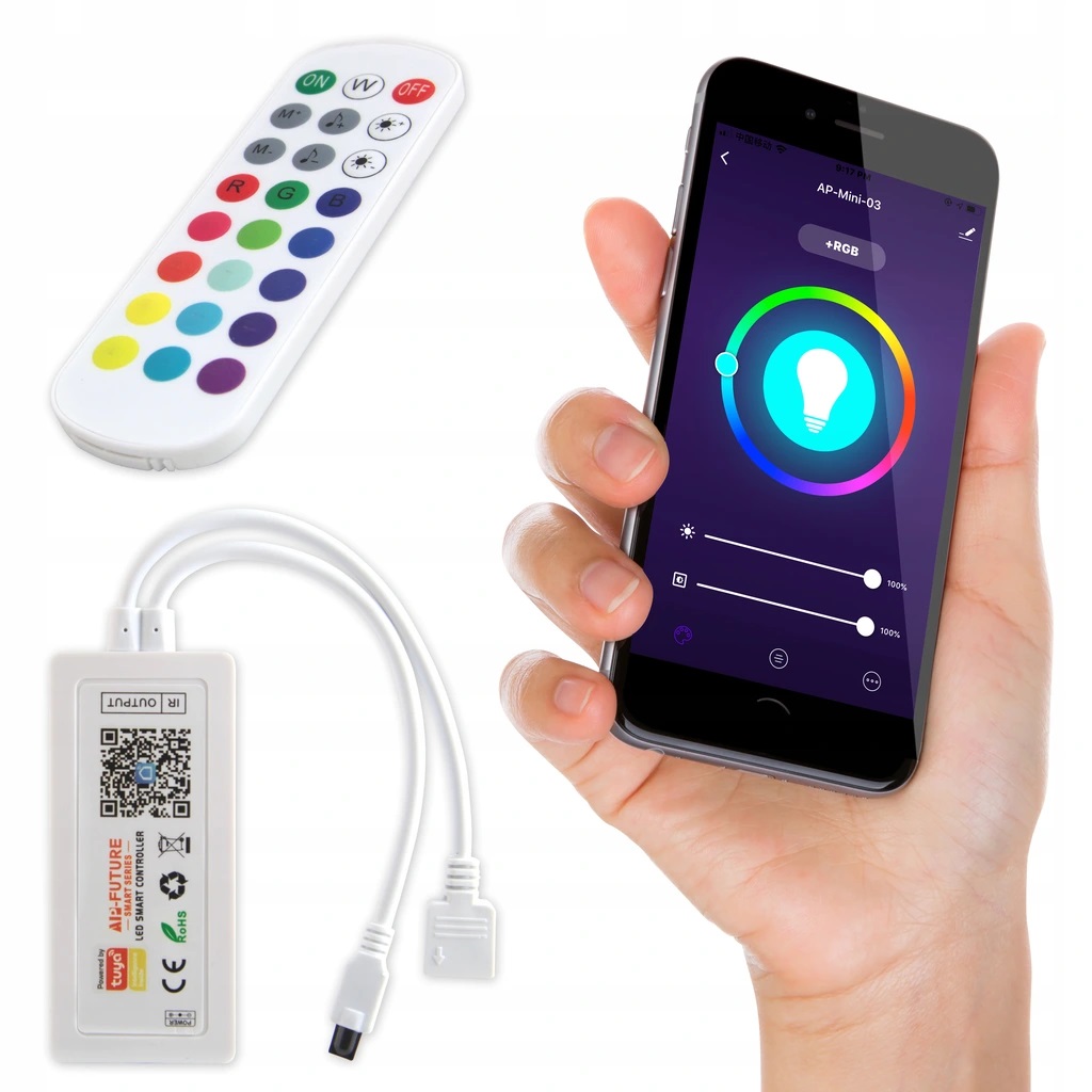 

Sterownik Rgb taśm Led WiFi Aplikacja Smart Tuya