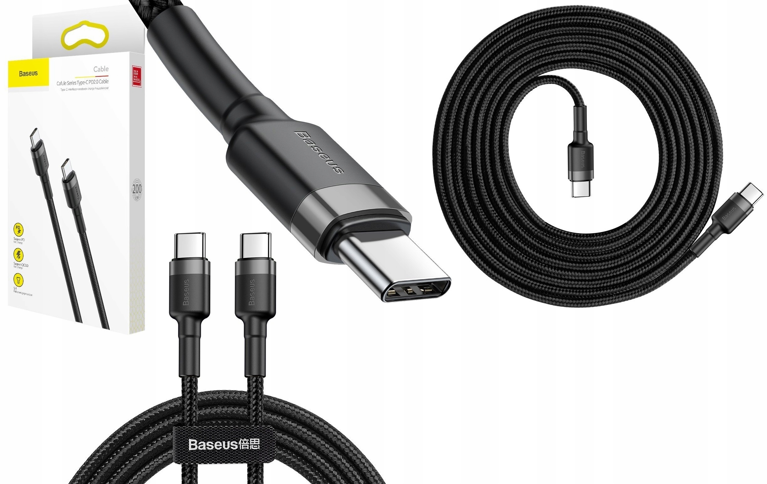 

Baseus Kabel Usb-c Type-C Power Delivery 60W Qc 2m