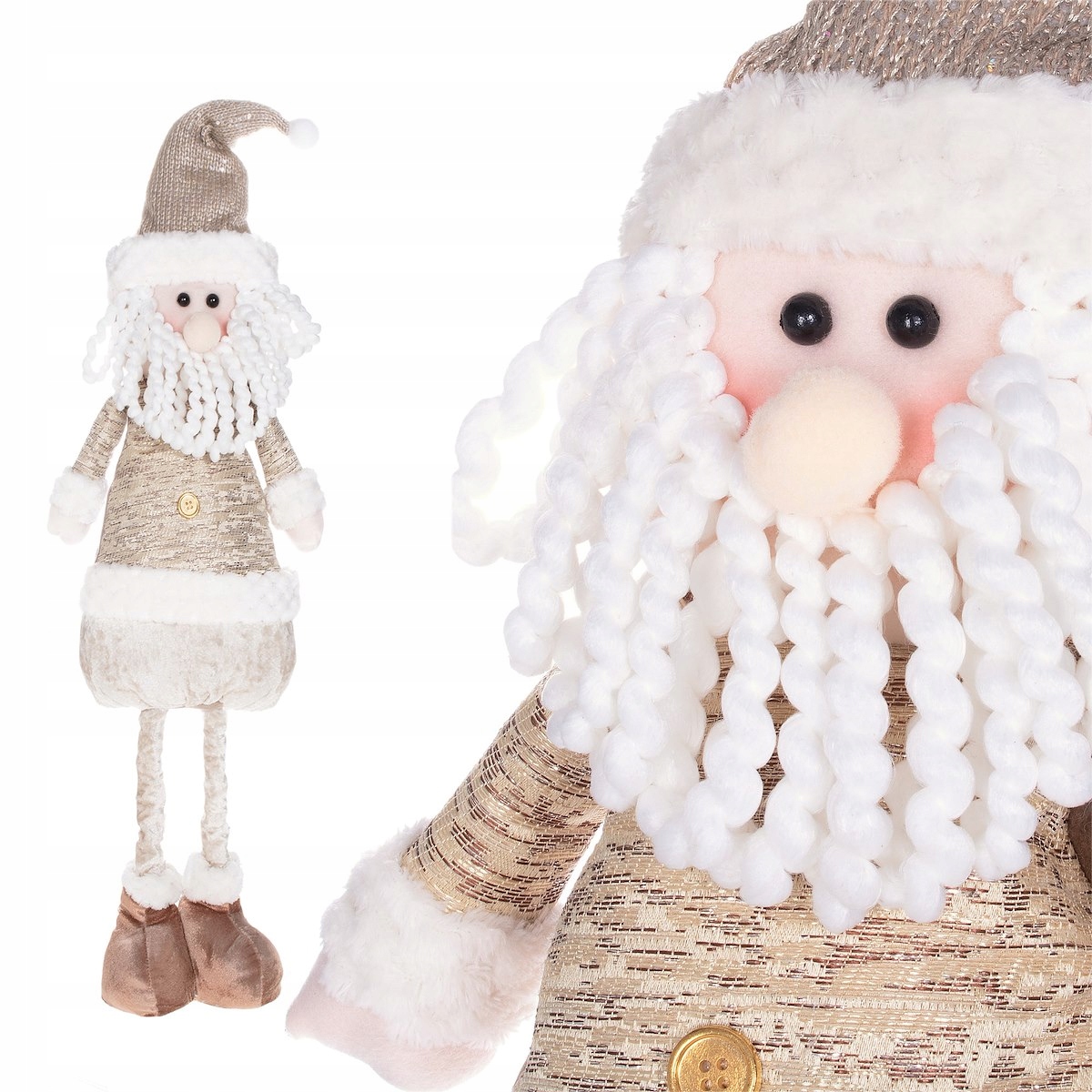 SKRZAT KRASNAL ŚWIĄTECZNY MIKOŁAJ GNOM TELESKOPOWE NÓŻKI NA ŚWIĘTA PREZENT Motyw mikołaj