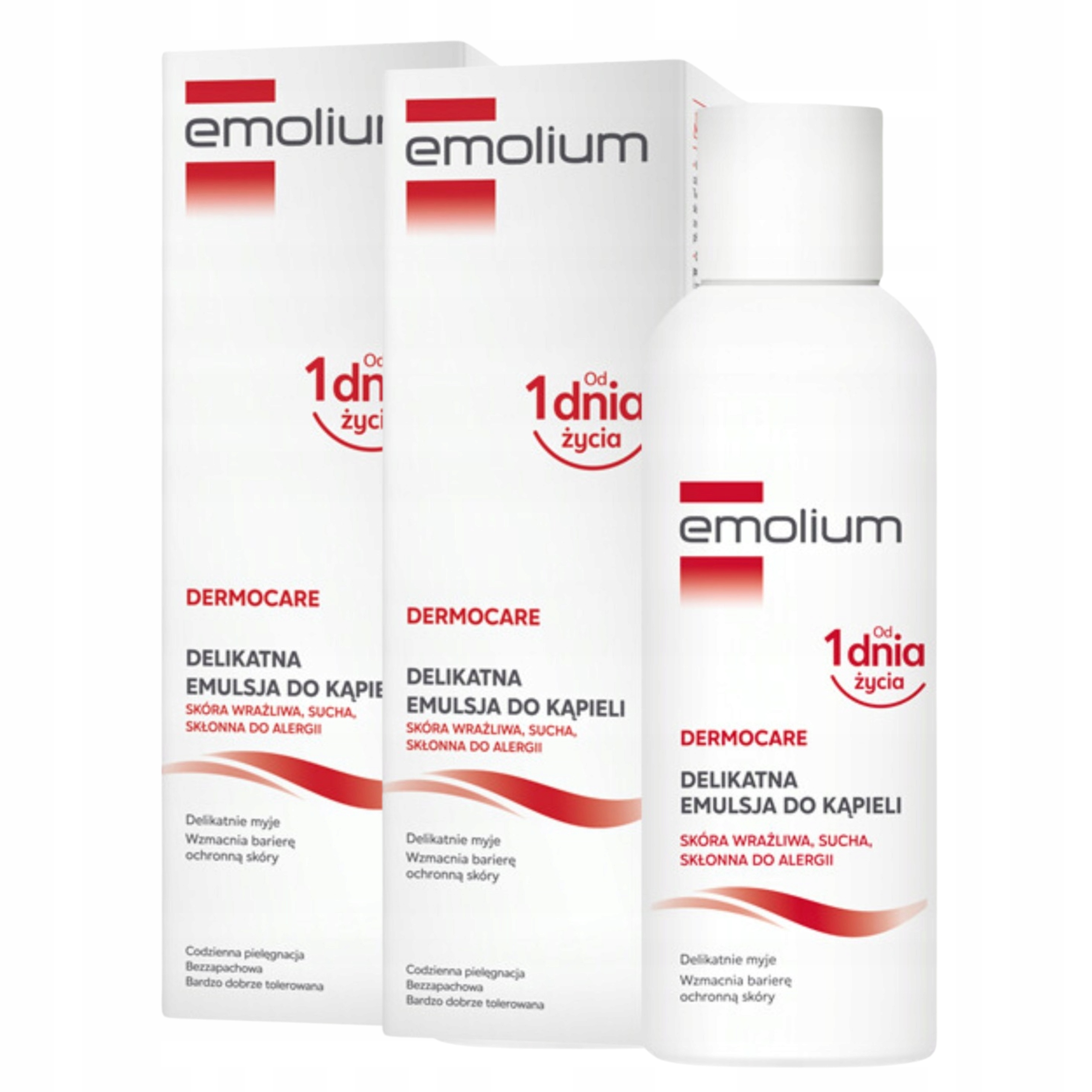 2x Emolium Dermocare Delikatna Emulsja do kąpieli 400 ml