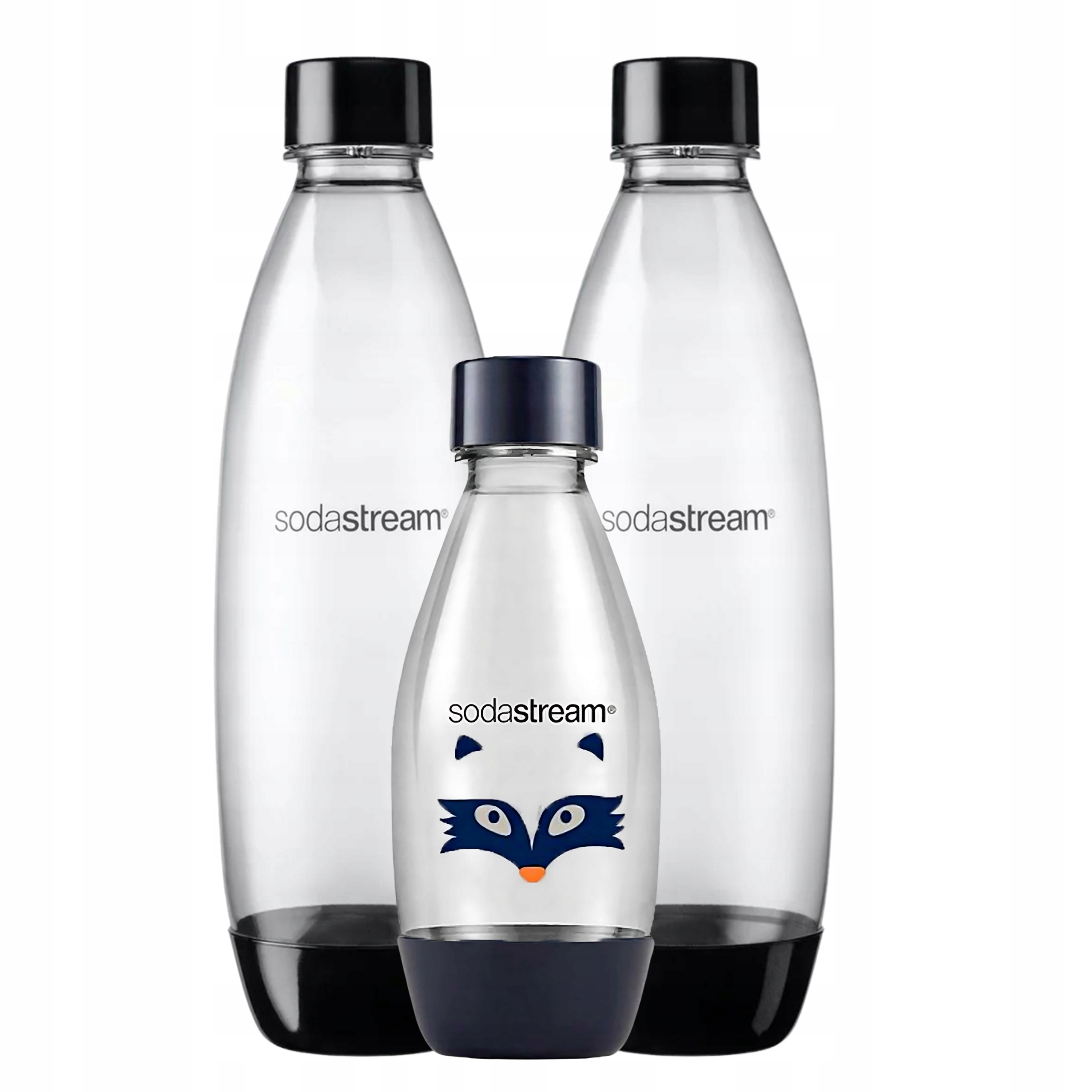 SodaStream Fuse komplet 3 lahví 2x 1L černé 0,5L Mýval 0,5L