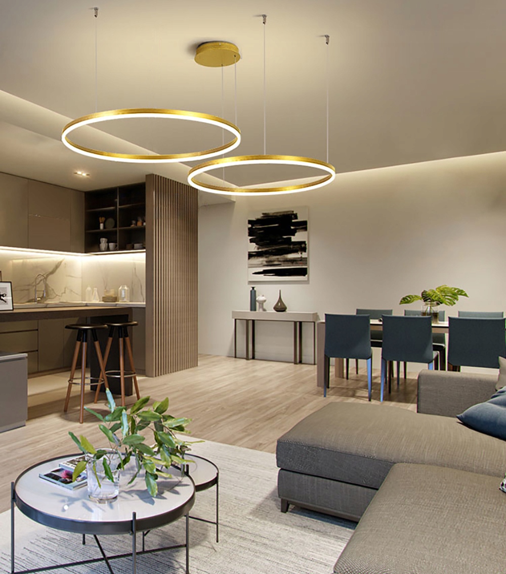 NOWOCZESNA LAMPA WISZĄCA ŻYRANDOL LED 50W 60/40cm Kolekcja Modern