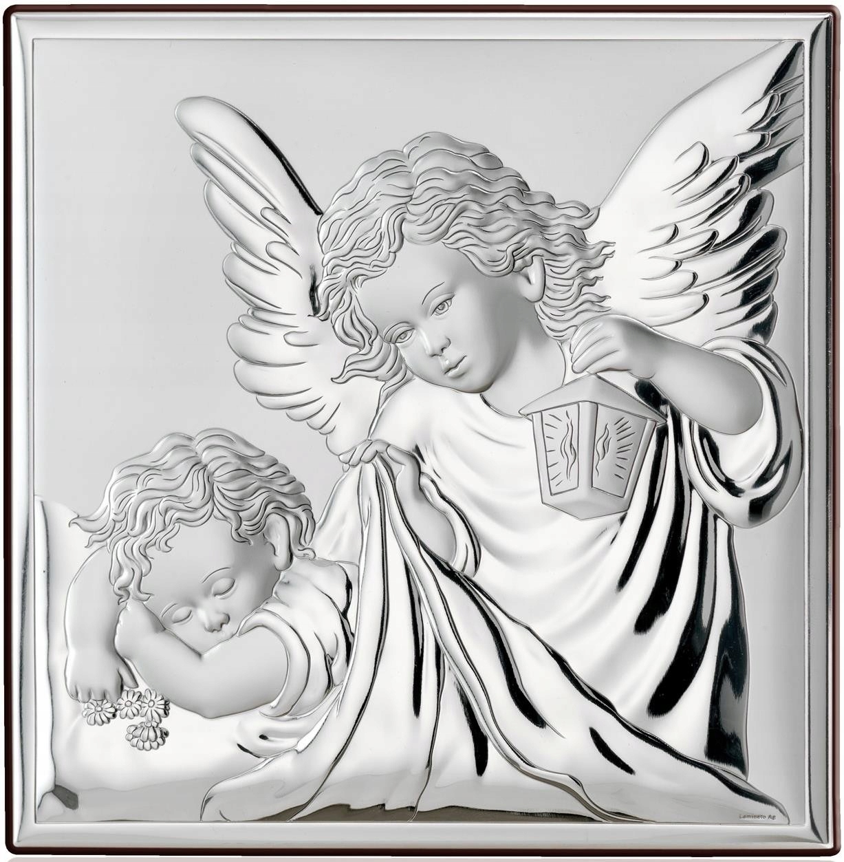 SREBRNY OBRAZEK PAMIĄTKA Chrzest Święty ANIOŁEK