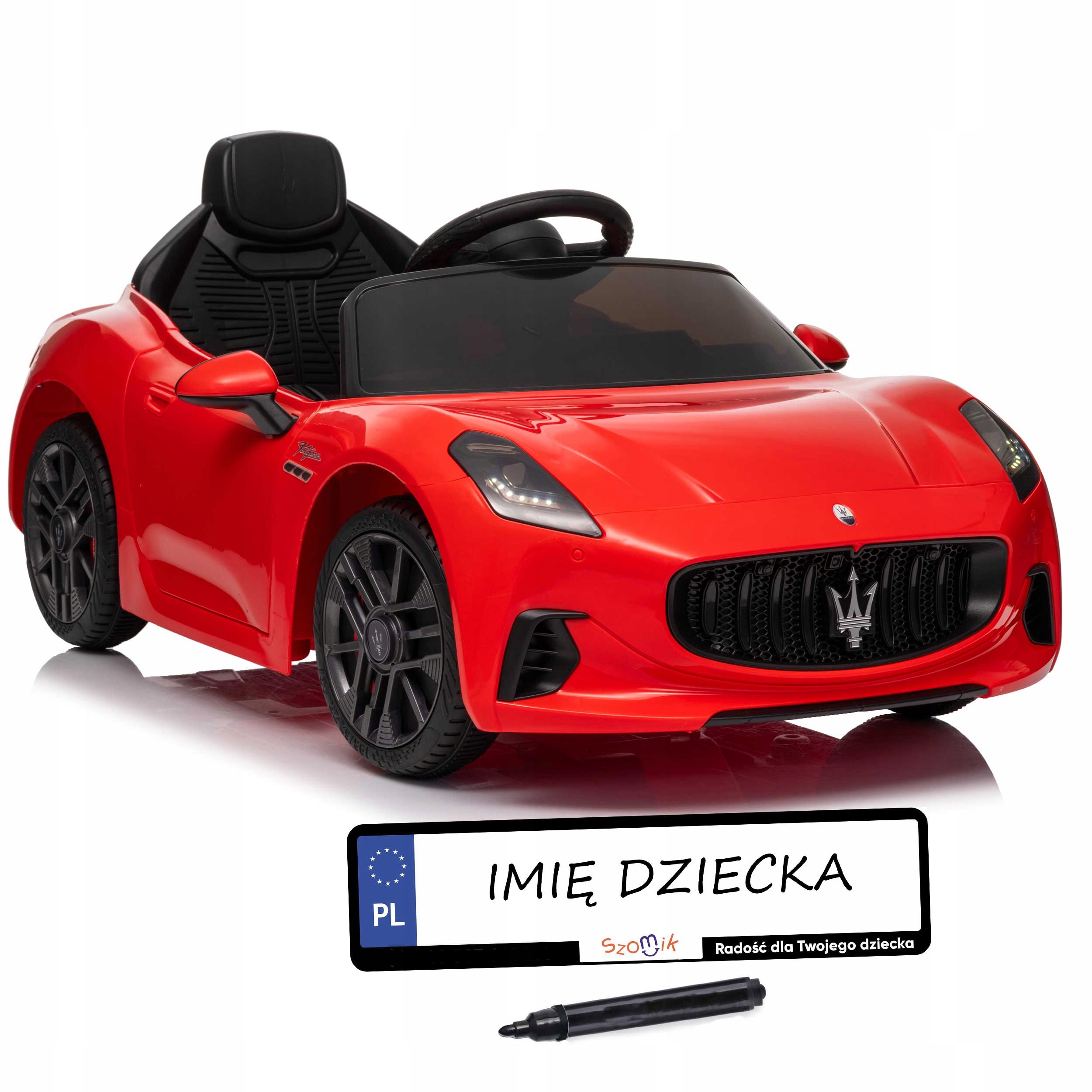 Auto na akumulator dla dzieci Maserati GranTurismo Pilot 2.4 G Ledy Tablice