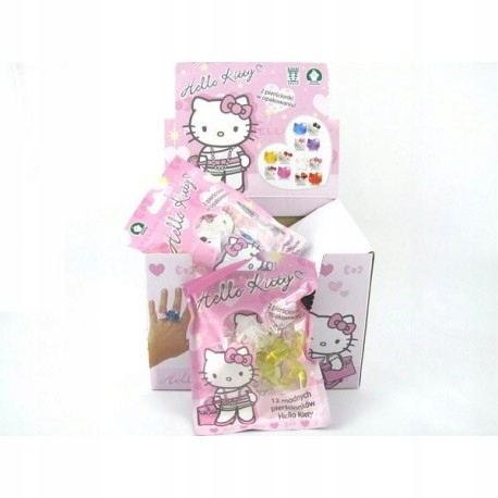 PIERŚCIONKI motyw HELLO KITTY kotek SASZETKA kot 2 sztuki Marka bez marki