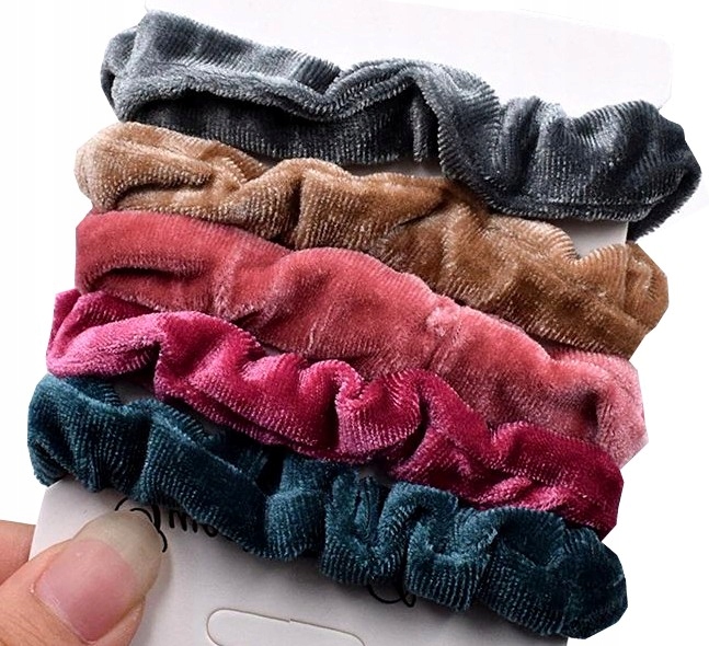 

Gumka frotka zestaw do włosów scrunchies 5 sztuk