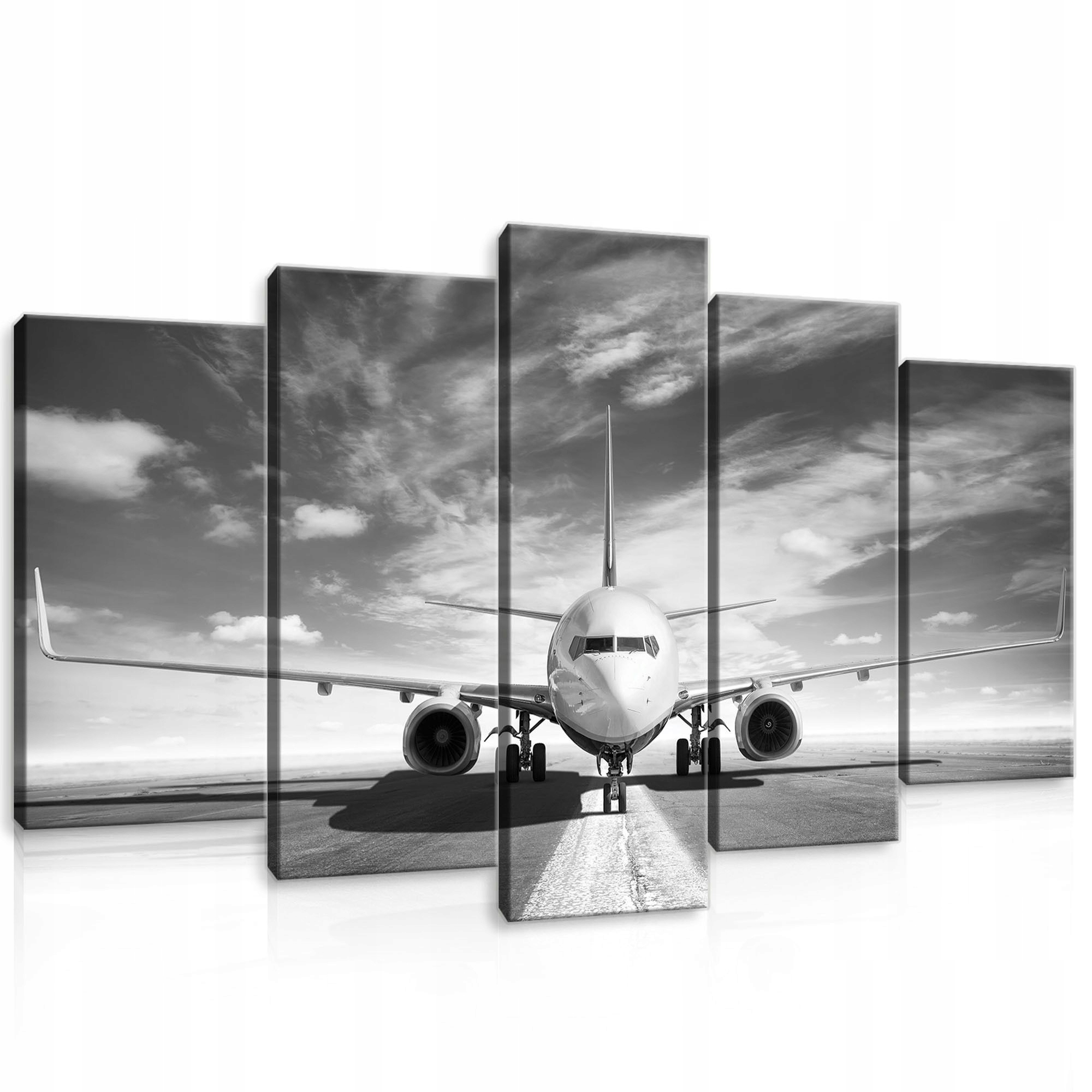 Obraz 100x60 Letadlo letectvo přistávací dráha nebe mraky cestování moderní