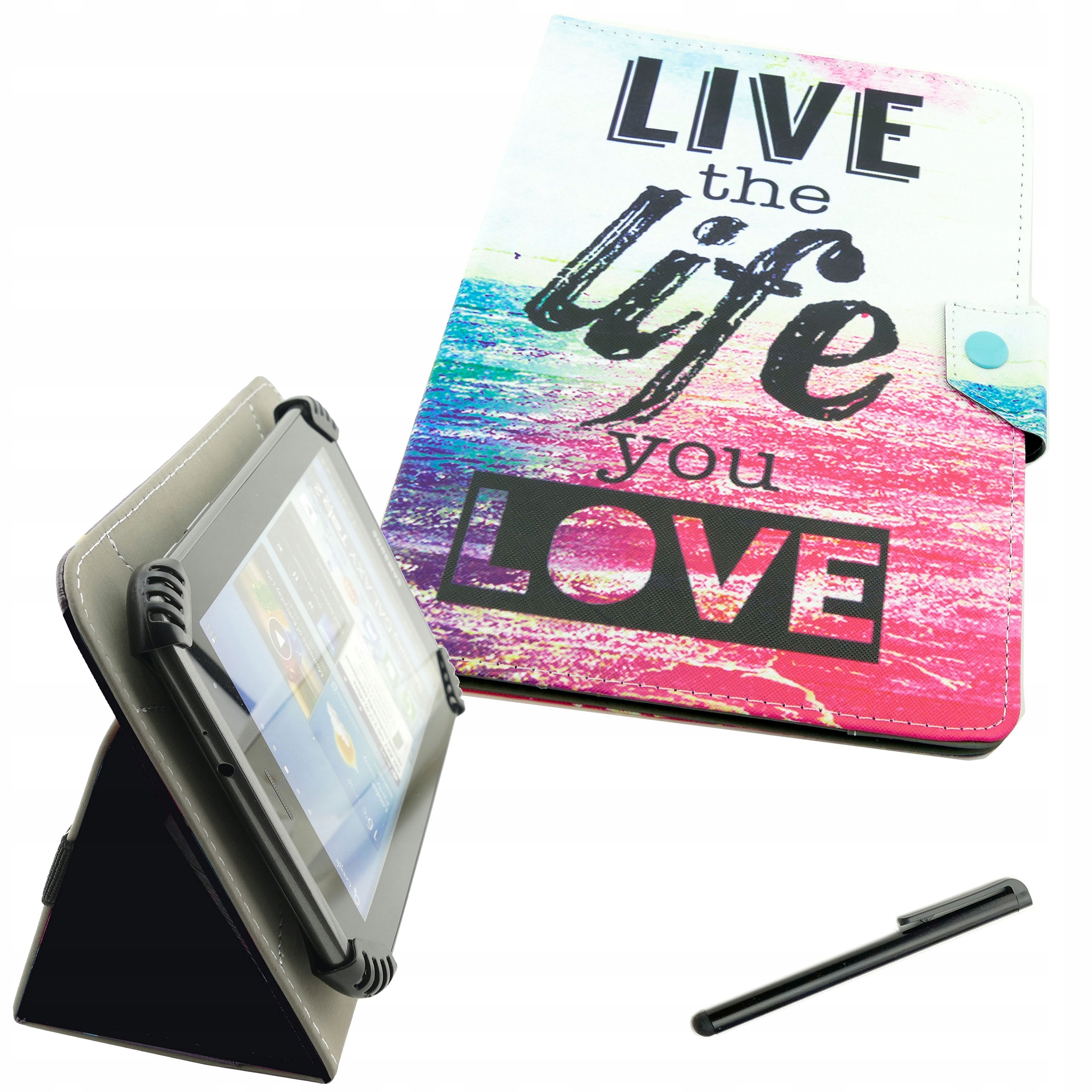 Pokrowiec etui zamykane książka do tabletu Doogee T20s 10,36cala Wzór Kolor