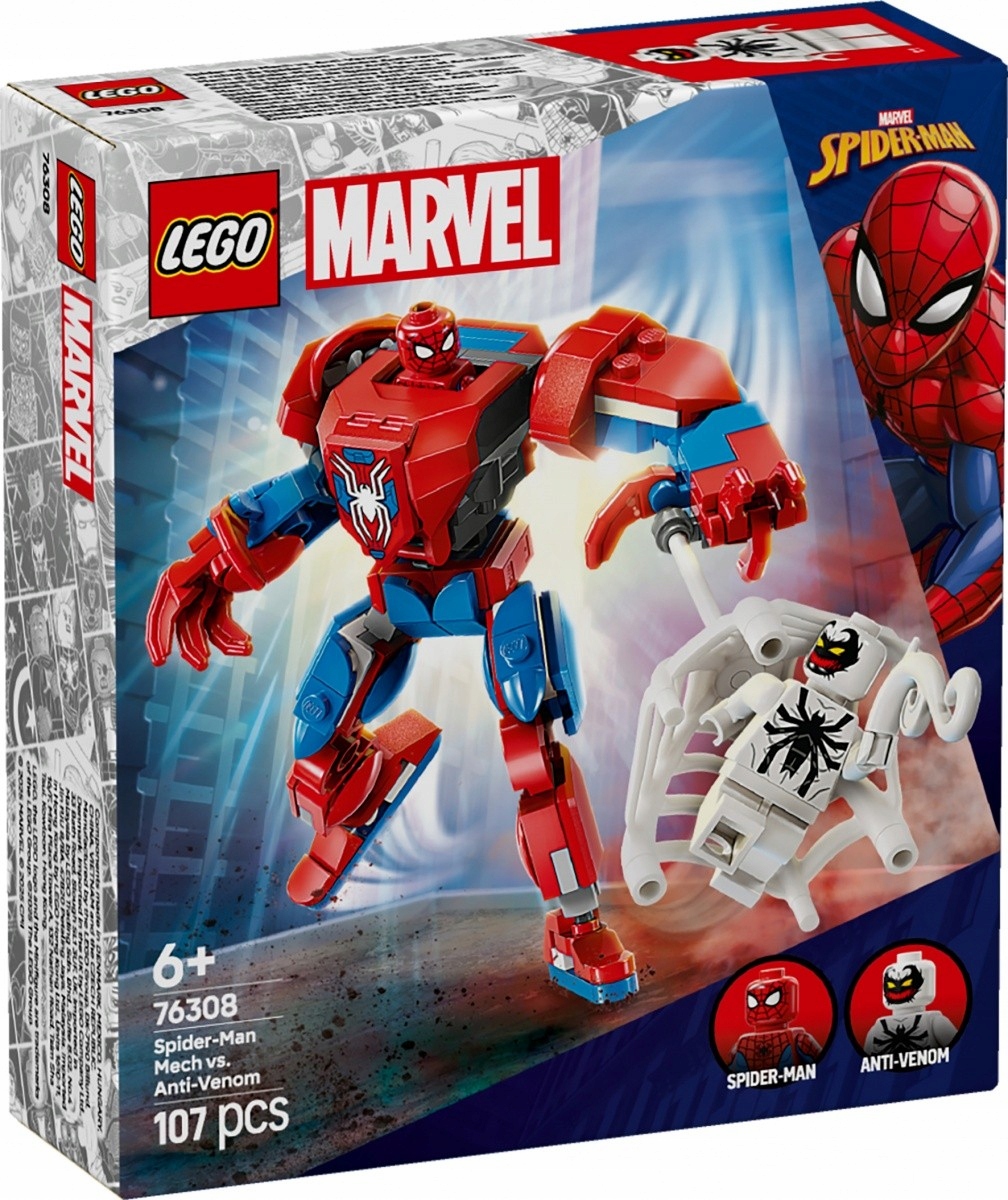 Lego Stavebnice Heroes 76308 Mech Spider-Mana versus Anti-Venom