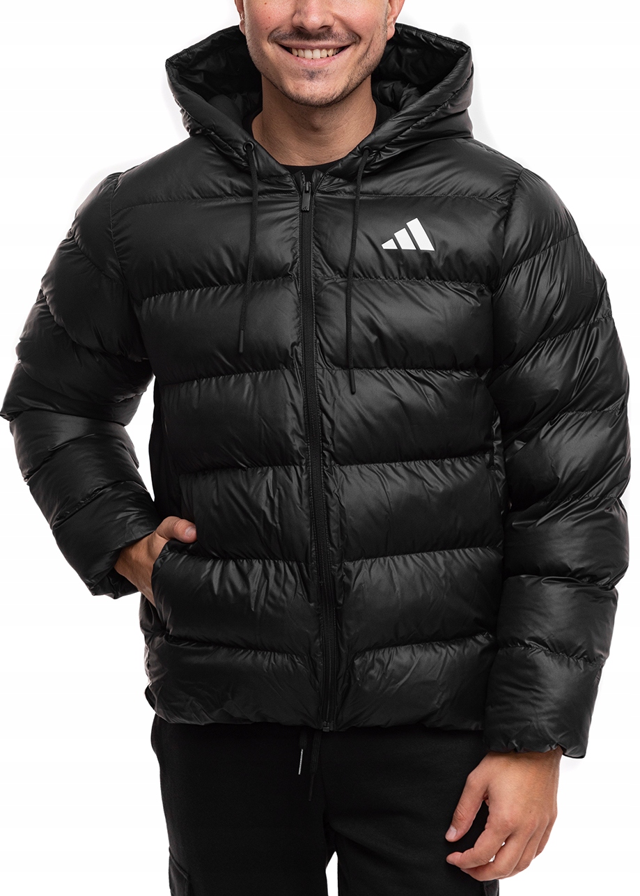 Zimní Bunda Pánská adidas s kapucí Lehká péřová Climawarm vel S