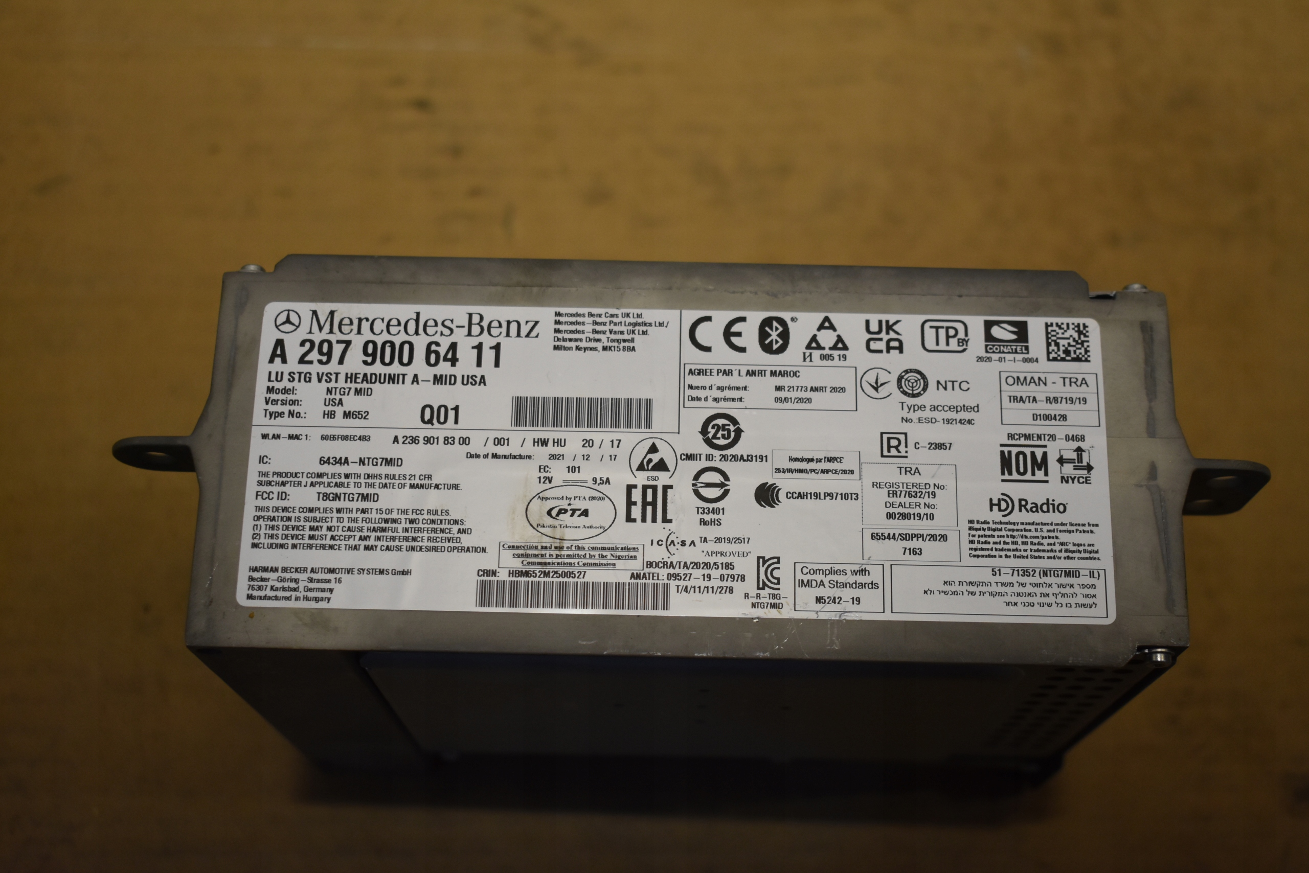 IDEALNY module navigation devices NTG7 MID M652 MERCEDES W206 W223 W295 1