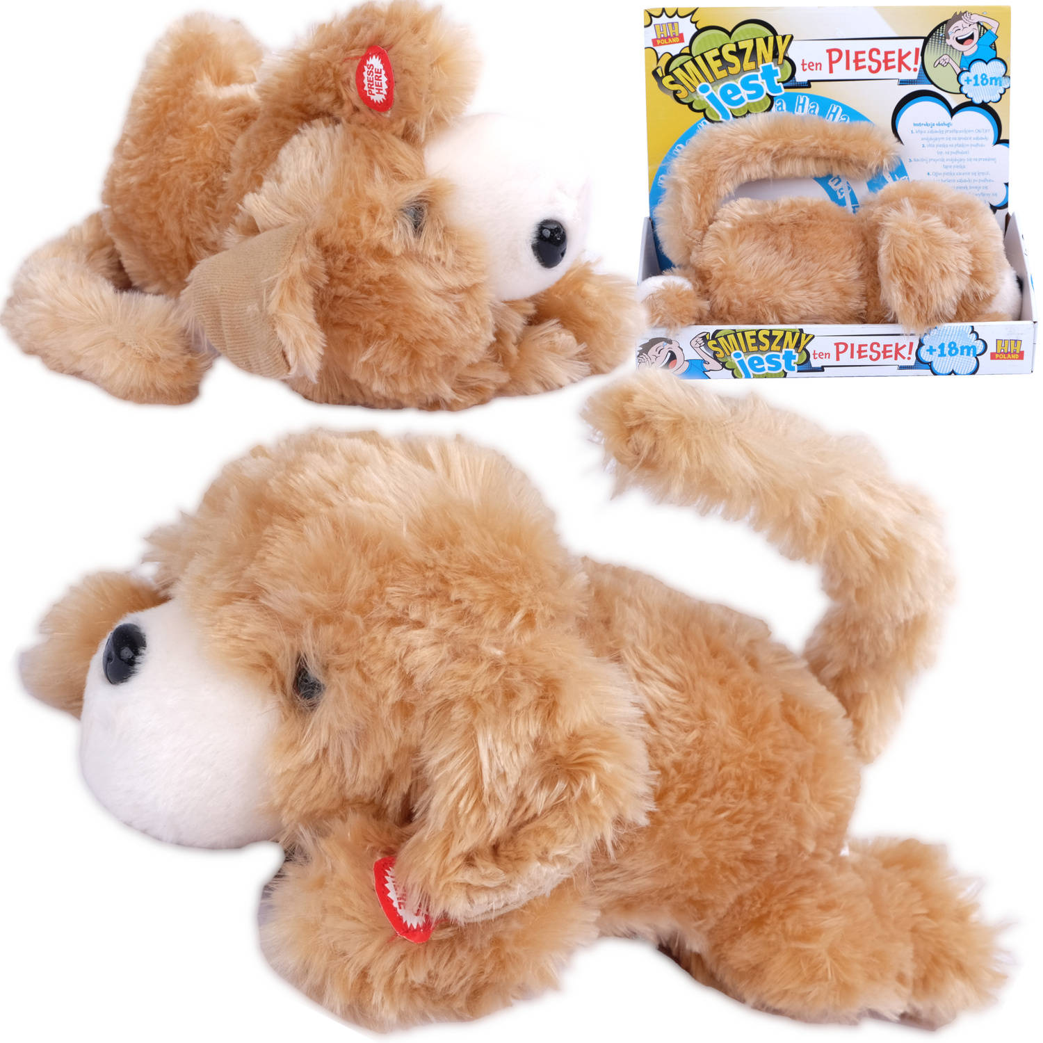 

Piesek Interaktywny Turlajacy Śię Maskotka 28cm