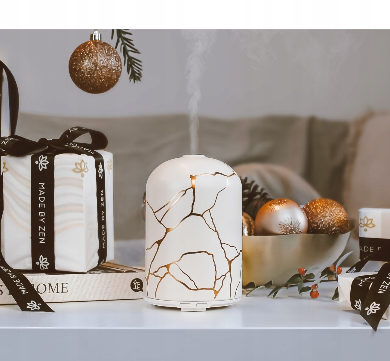 Ceramiczny dyfuzor biało złoty Sugi zapachu Made EAN (GTIN) 5060187865651