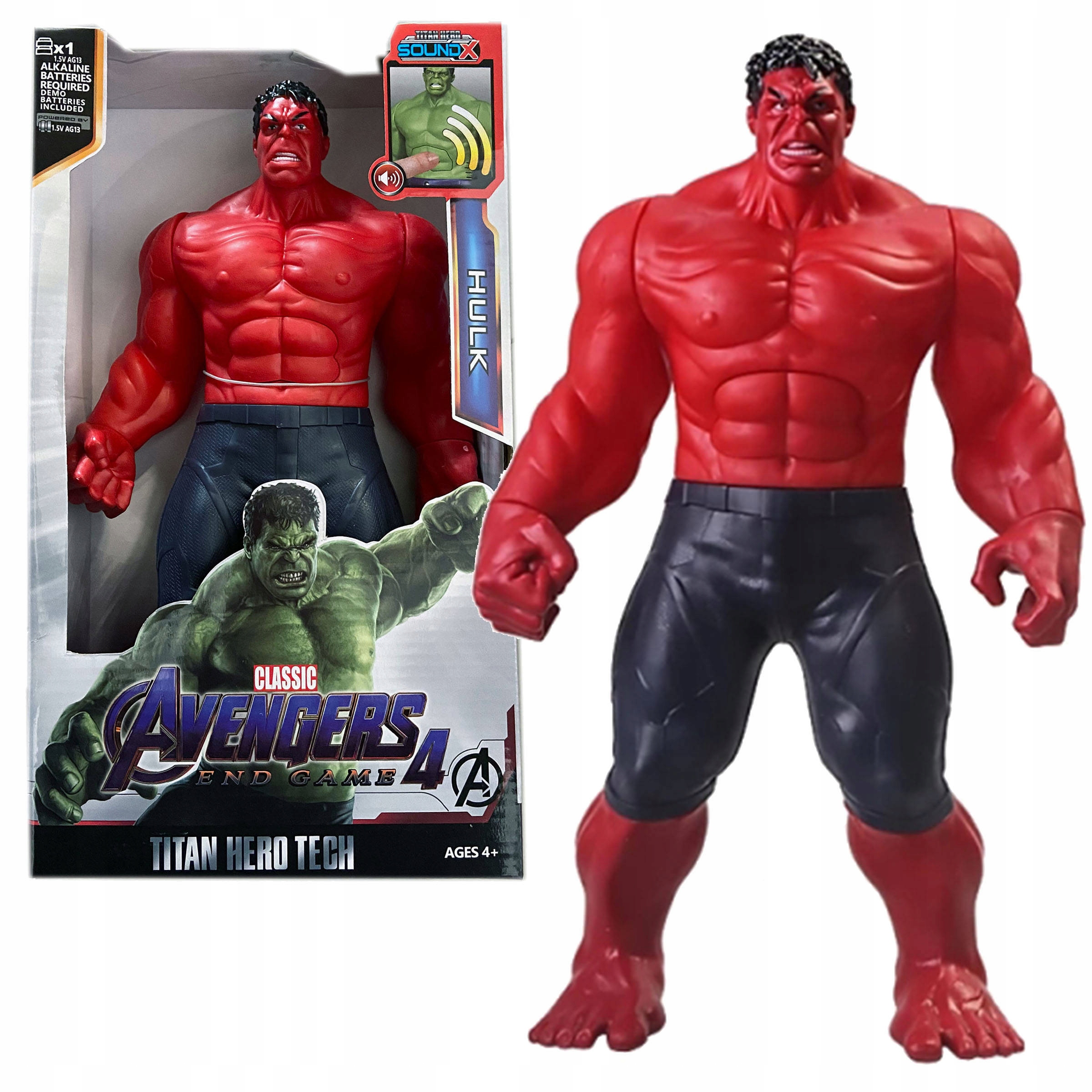 

Red Hulk Duża Interaktywna Ruchoma Figurka Dźwięk