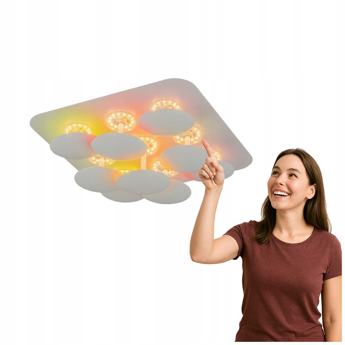 Stropná lampa Luminio MD16128-09R Italux