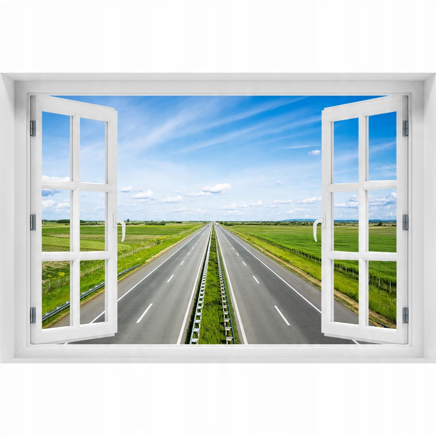 

Naklejka fototapeta Okno widok Autostrada 150x100