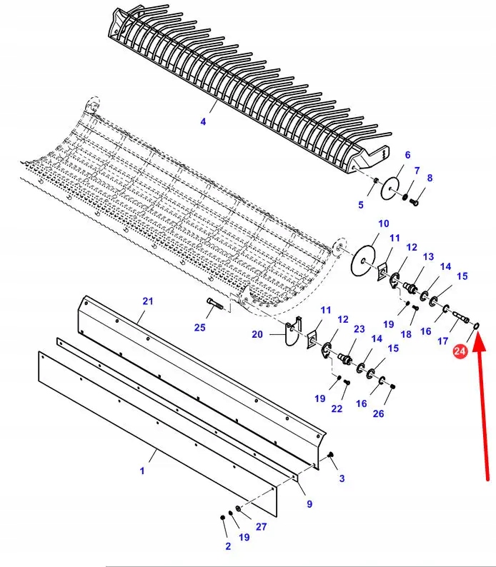 LA11058076 Pierścień wewnętrzny segera klepiska Producent części AGCO