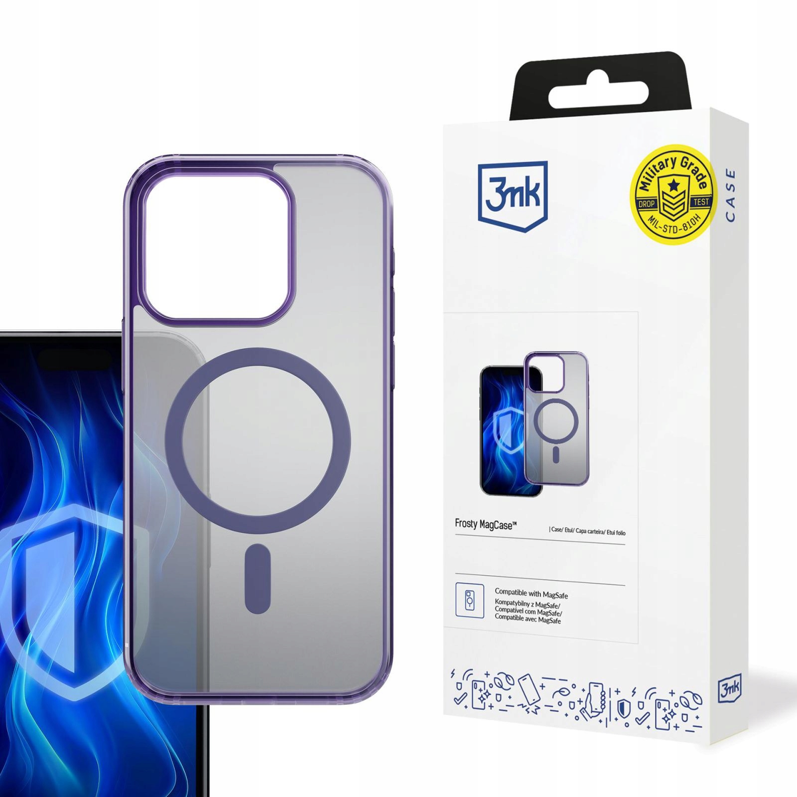 Etui Do Apple Iphone 15 Pro 3MK Frosty Magcase Purple