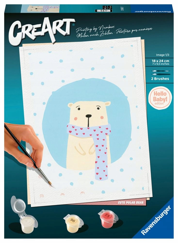 Malování podle čísel Polární medvídek CreArt Ravensburger 236527
