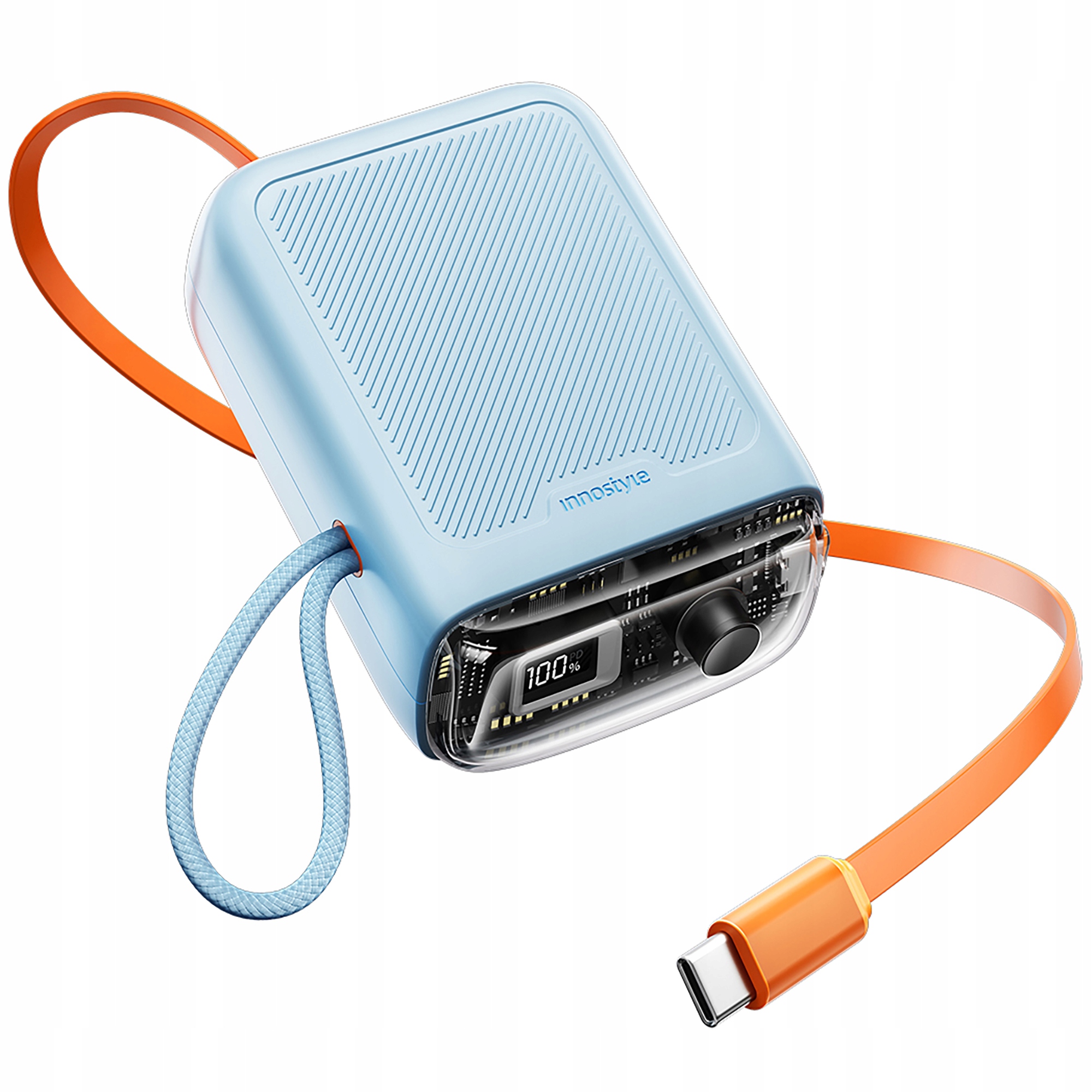 Innostyle Mini Powerbanka 10000MAH 2X Usb-c Typ C 33W Rozvinutý Kabel Usb-c