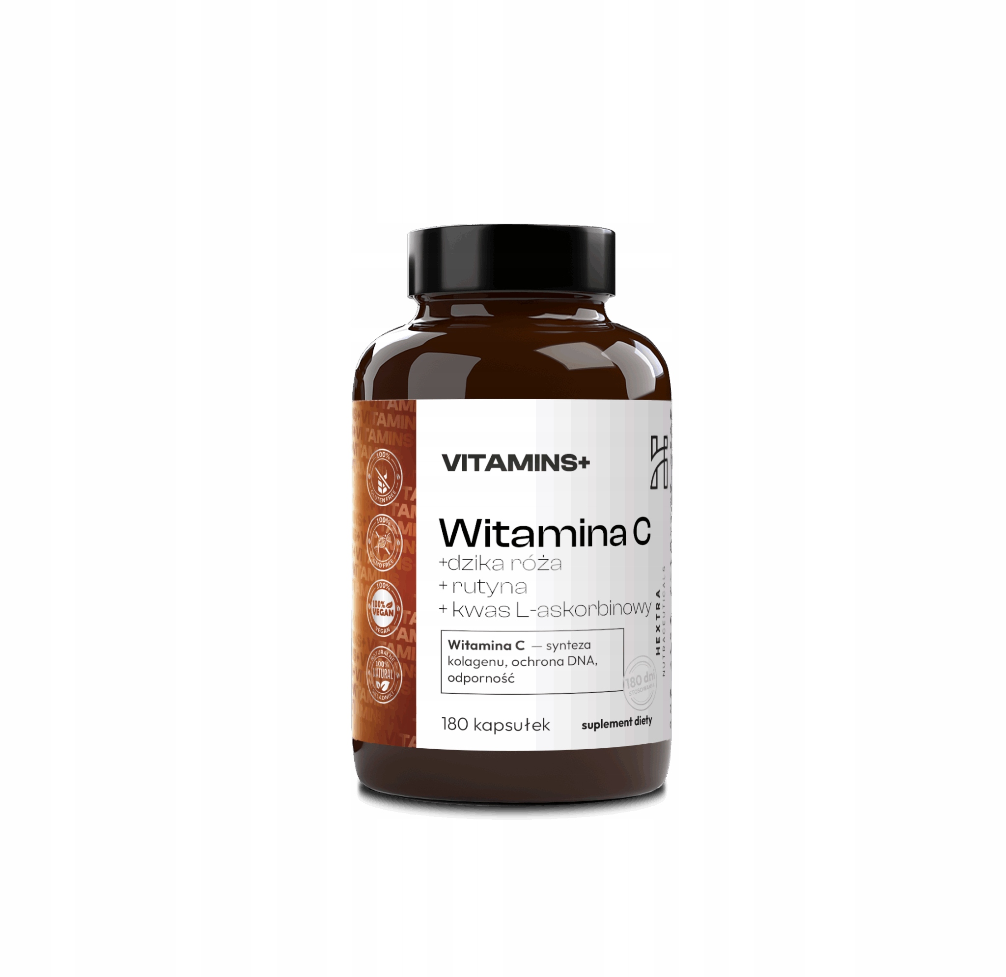 Witamina C dzika róża + rutyna + kwas L-askorbinowy 180 kaps.x700mg