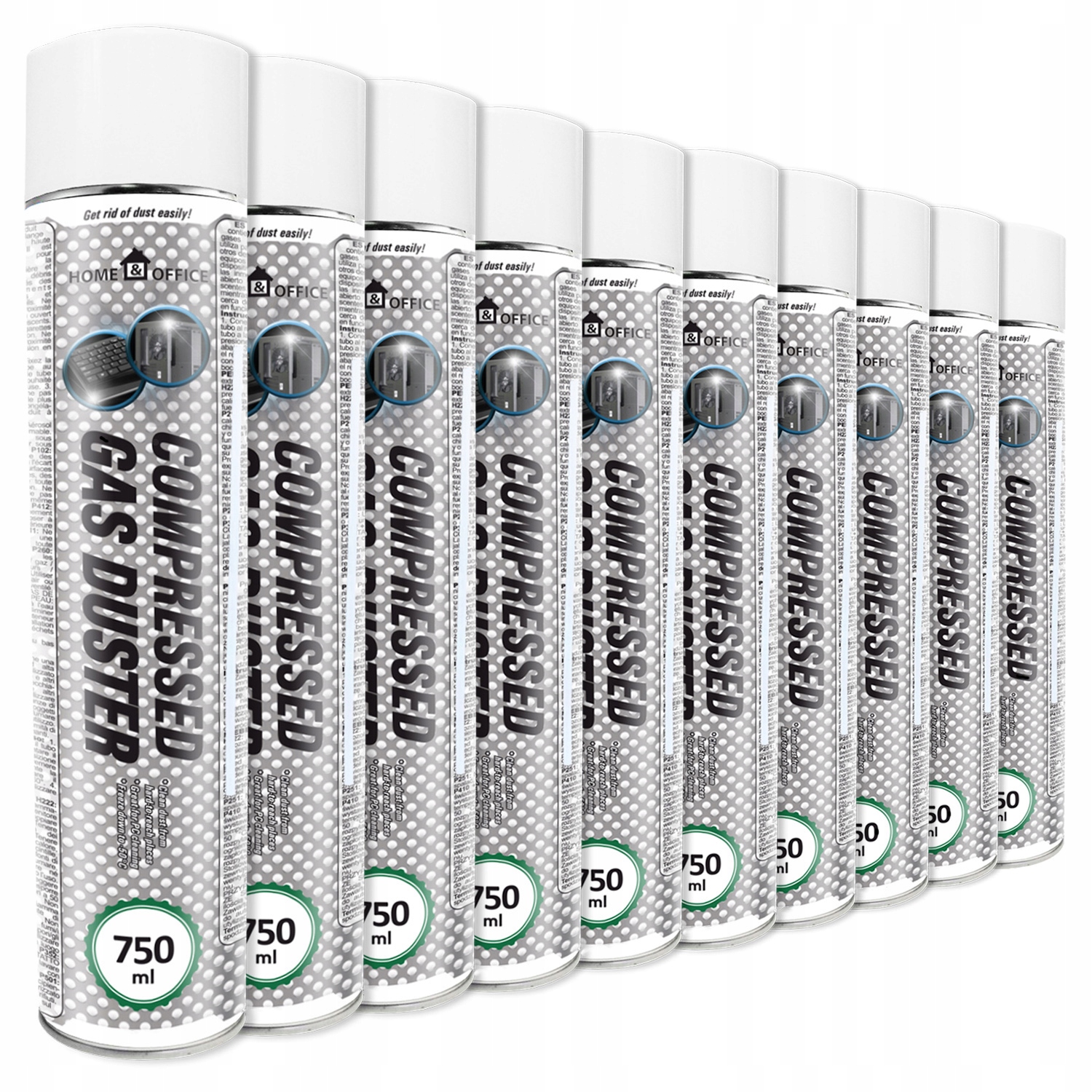 10 x Aabcooling Stlačený Vzduch 750 ml TRUBIČKA-15 cm Čištění Elektroniky