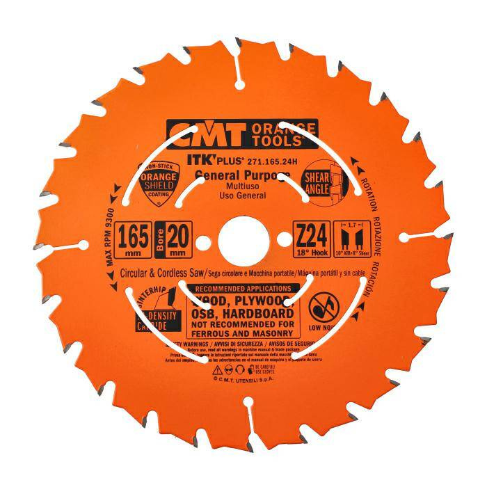 Cmt Piła tarcza do drewna Osb ultra cienka 165x20 mm 24 Zęby 271.165.24H