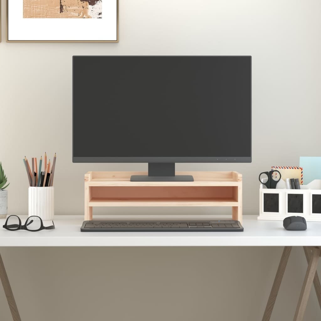 Podstavec na monitor, 50x24x16 cm, masivní borovicové dřevo
