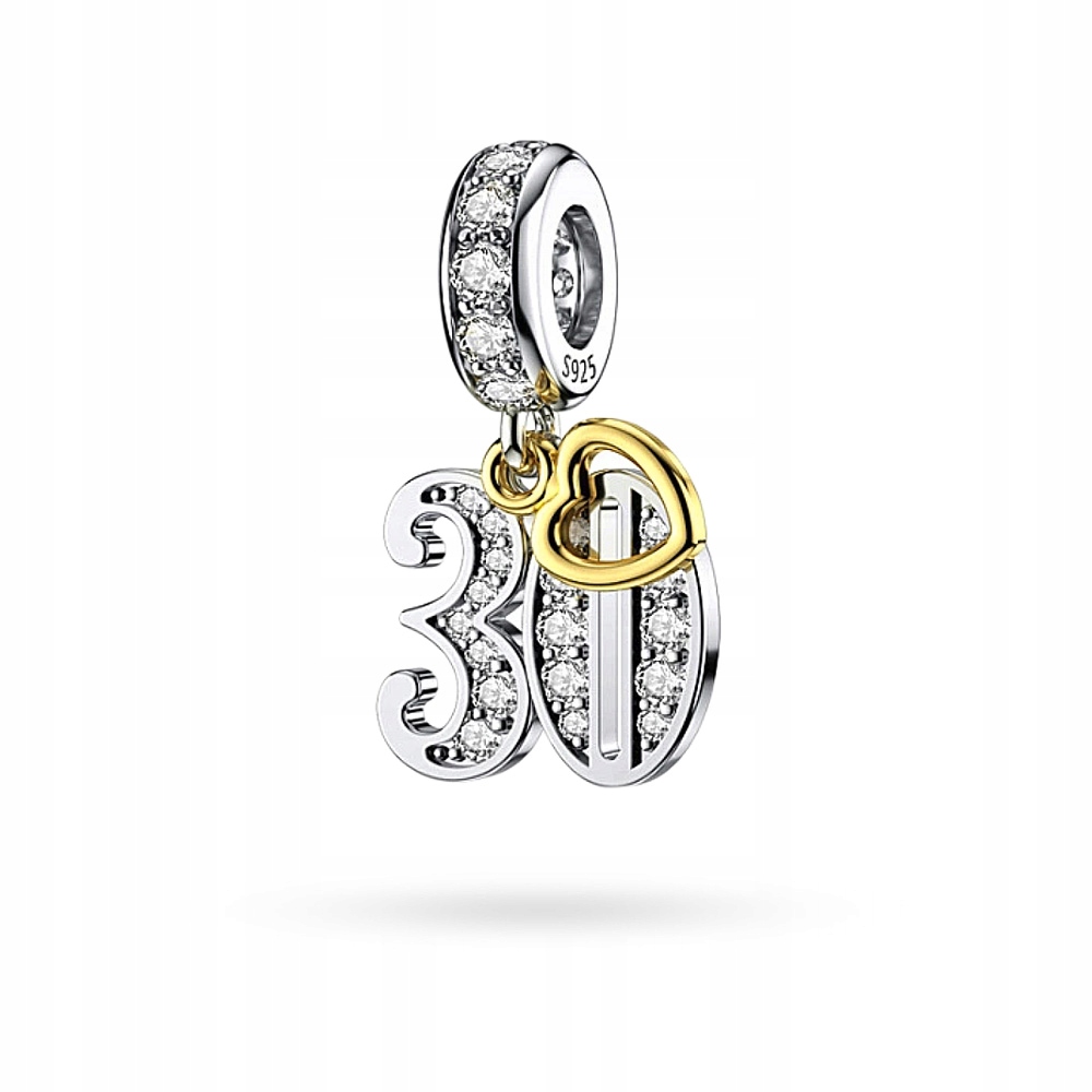 

Srebrna Zawieszka pr. 925 Charms 30-ste Urodziny