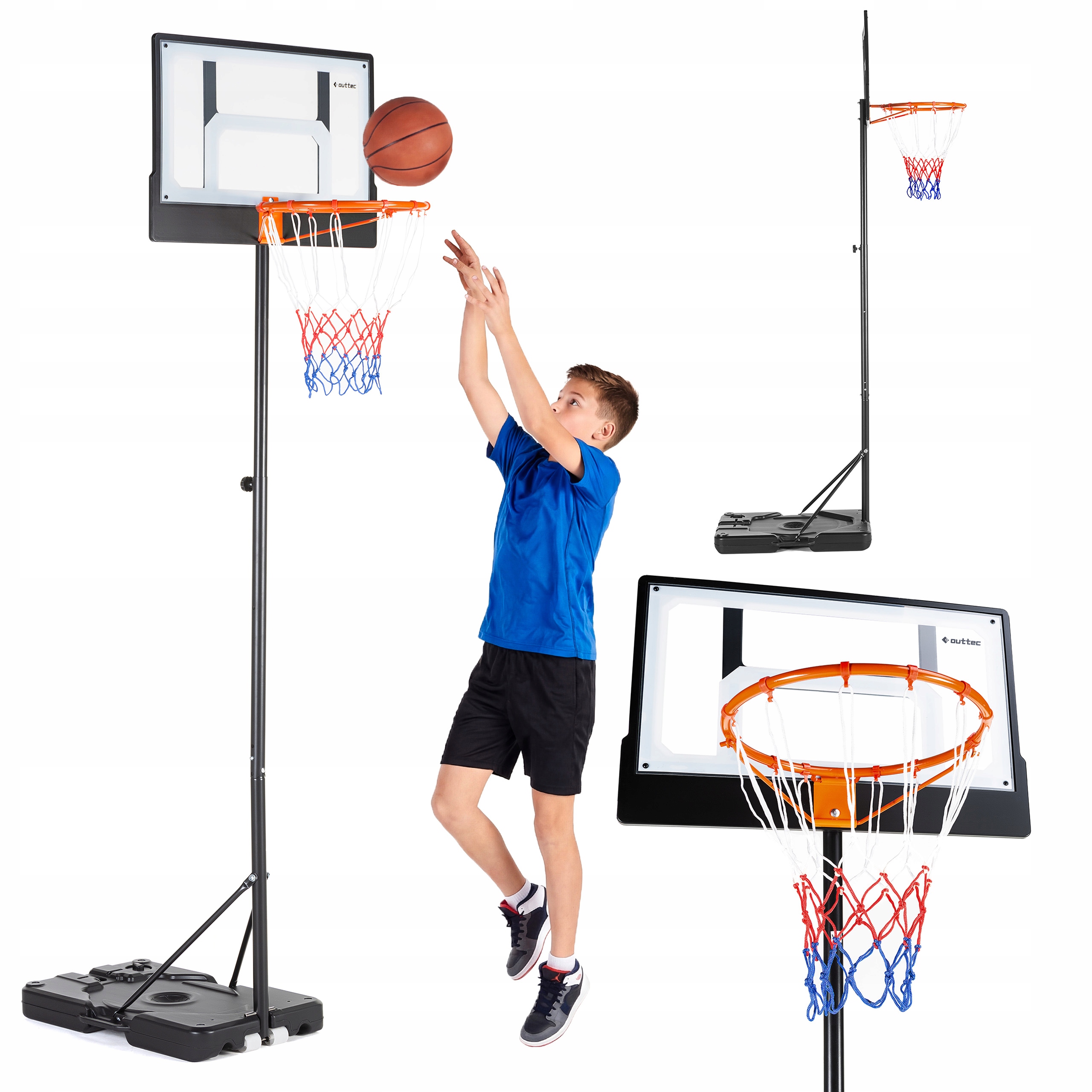 Kosz Do Koszykówki Wolnostojący Przenośny Regulacja 108-210 Stabilny Outtec