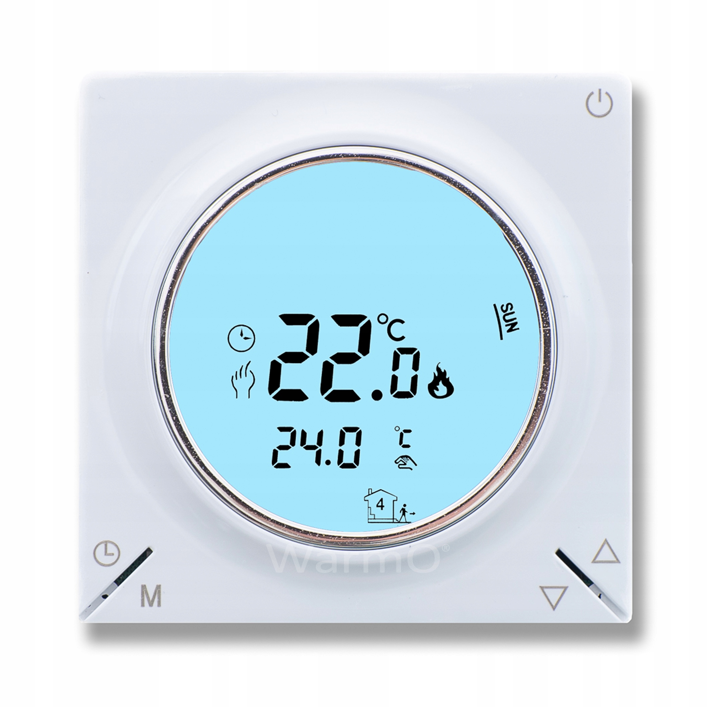 Regulátor Teploty WarmO E29w Wifi Stenový Ovládač Biely Termostat