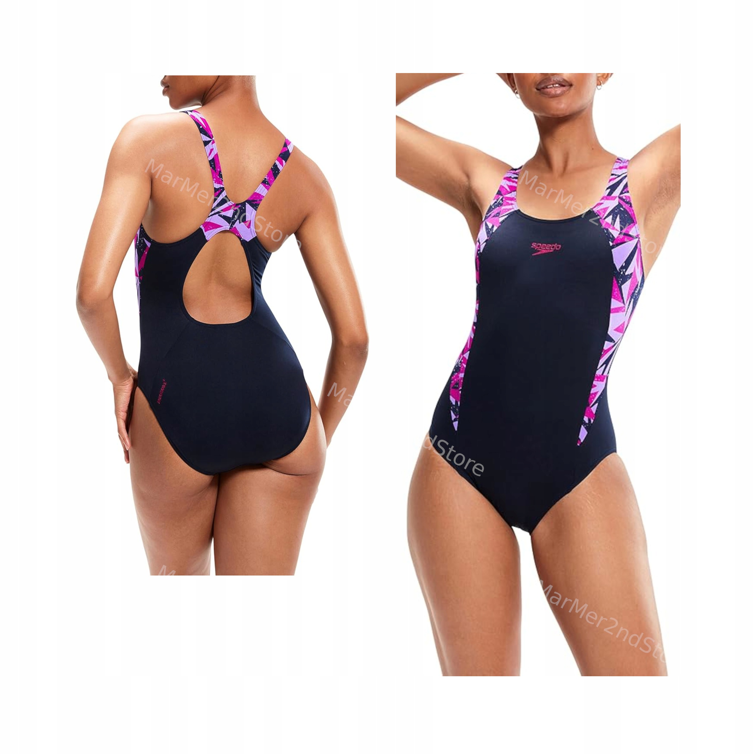 Speedo Hyperboom Splice Muscleback Dámské Plavky 38 Rychleschnoucí