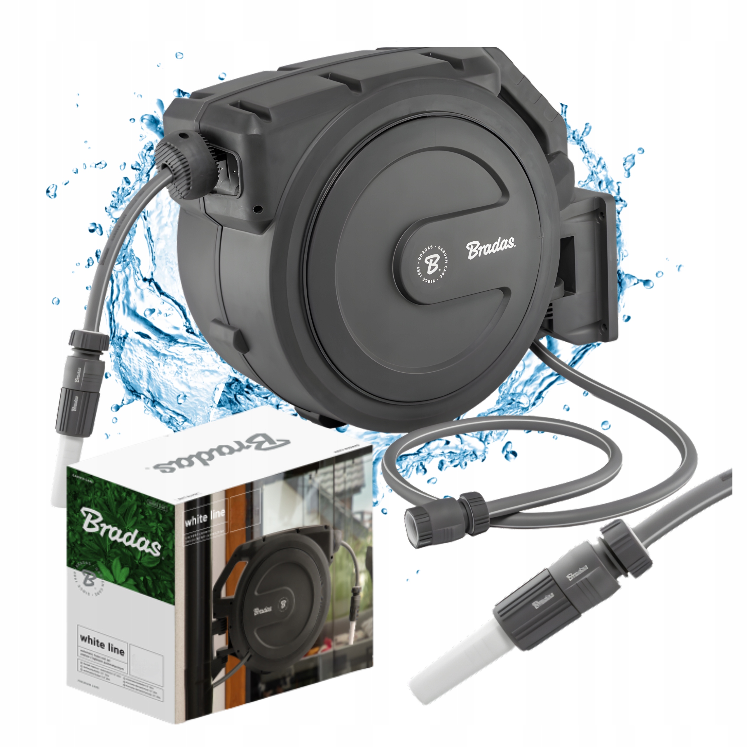 Navíjací Bubon Na Záhradnú Hadicu Automatický Navíjač 35 M 1/2" Hadice