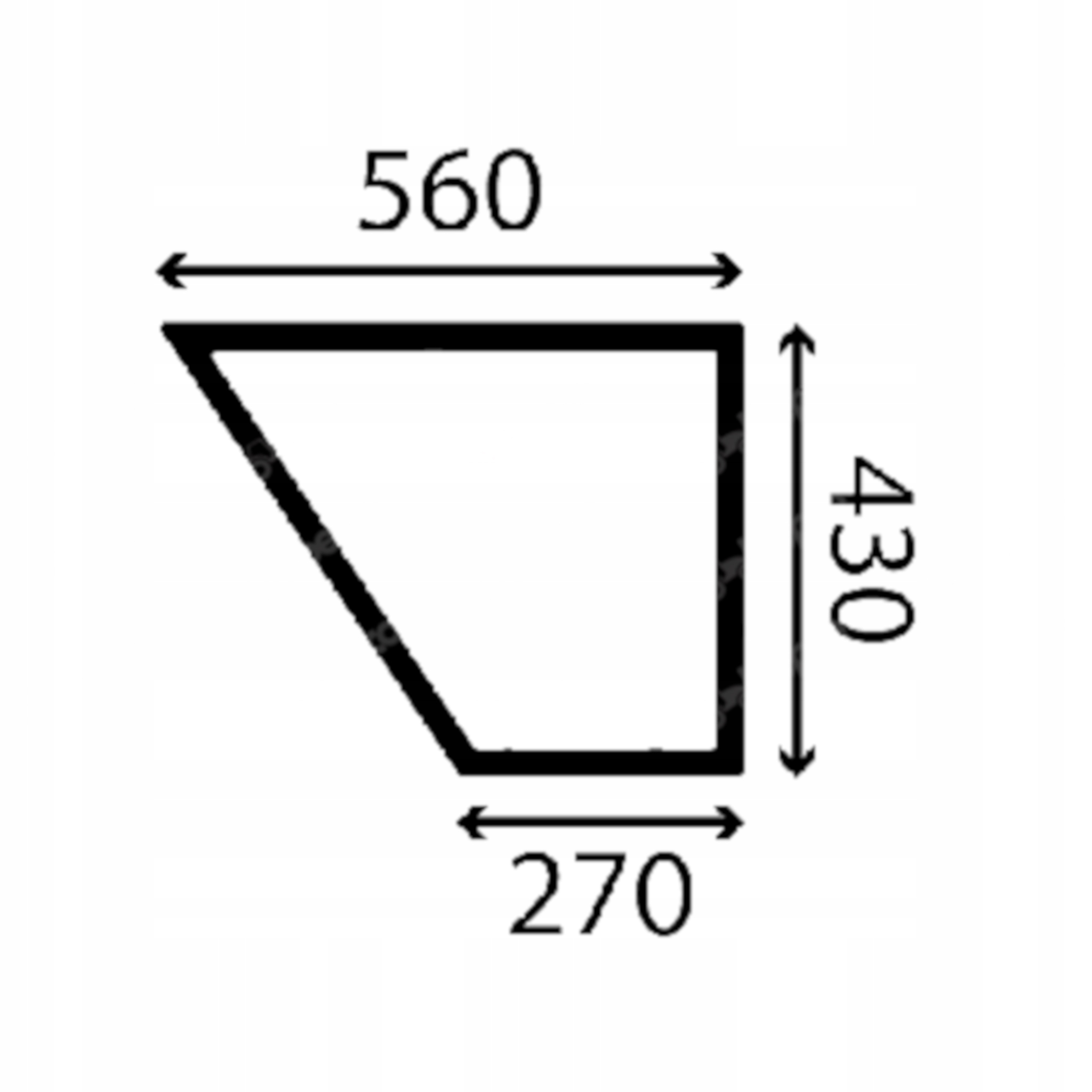 sklo Jcb spodní dveře levé 827/30551