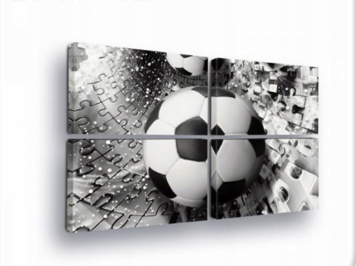 Obraz 120x80 Fotbal sport energie abstrakce černá bílá monochrom