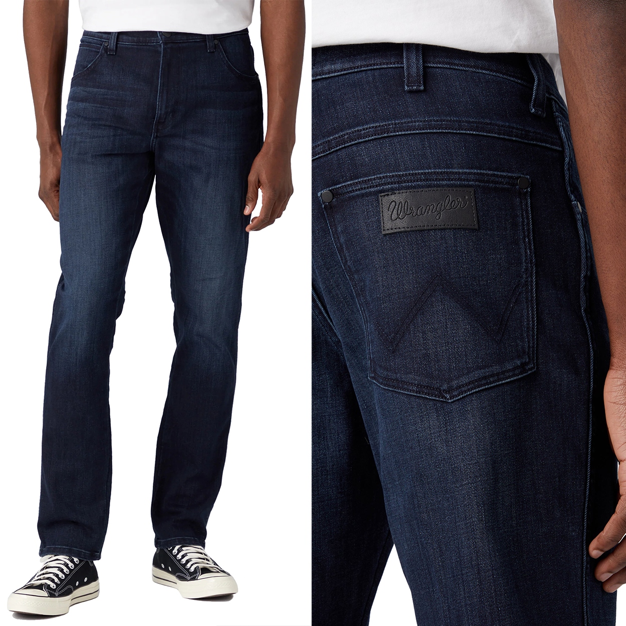 Wrangler River regular tapered 365WARM Dusky Night džínové kalhoty W33 L32