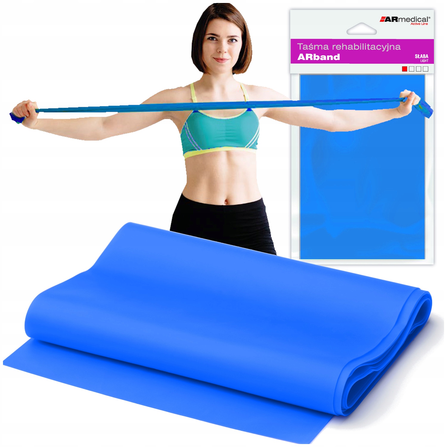 

Guma do cwiczeń rozciągania taśma fitness gumy 2m