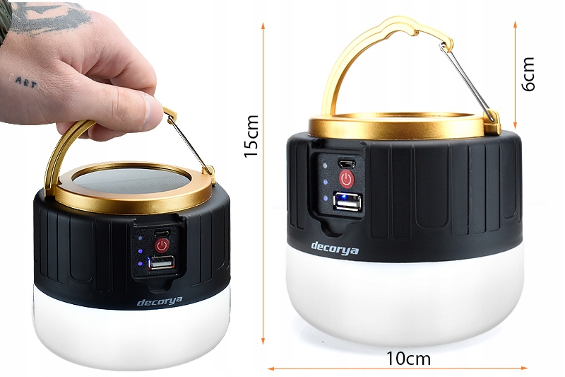 LAMPA LED OGRÓD TARAS BIWAK KEMPING NAMIOT SOLARNA Kolor dominujący wielokolorowy