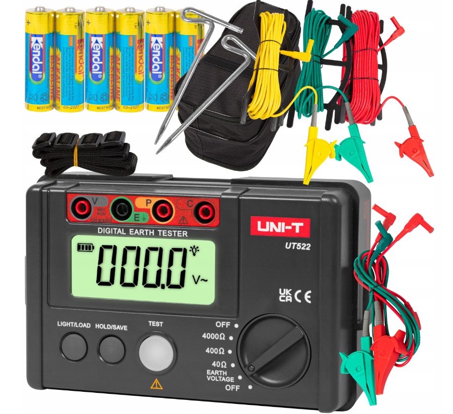 Měřič Odporu Uzemnění UT522 sondy Sada+