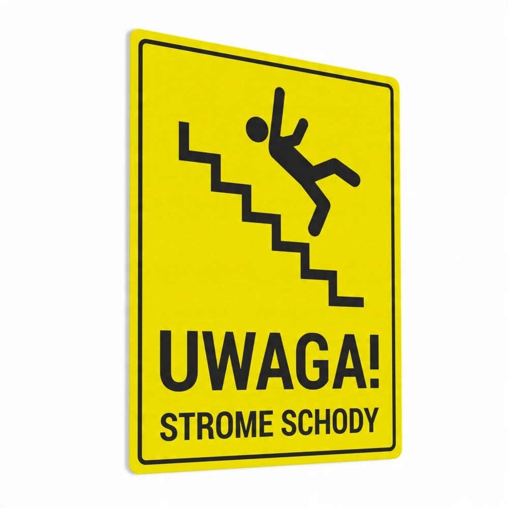 

Naklejka Uwaga Strome Schody 15x20