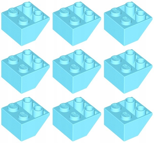 

Lego 3660 Skos Odwrócony 2x2 lazur śr. (10g) 9 szt