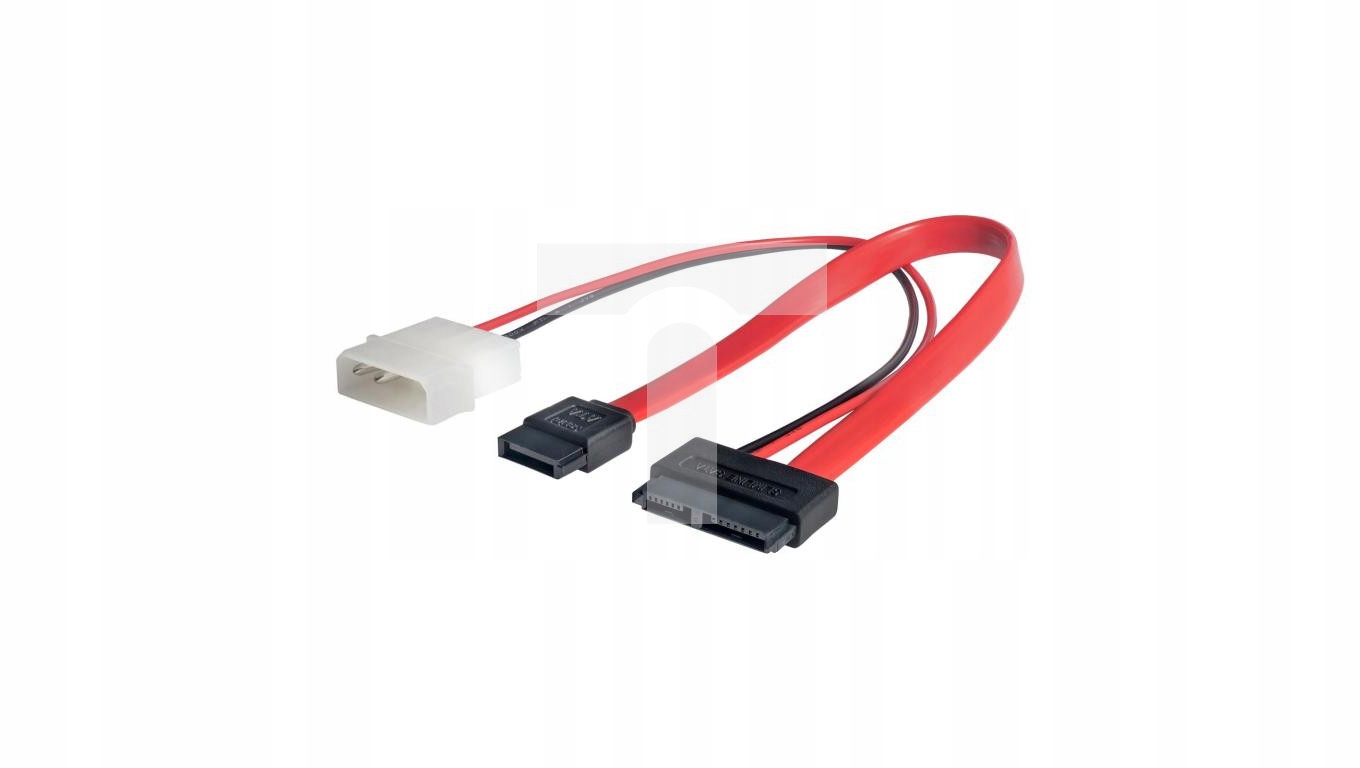 Adapter z kablem Akyga AK-CA-45 Slimline SATA (f) / data SATA (f) / Molex (
