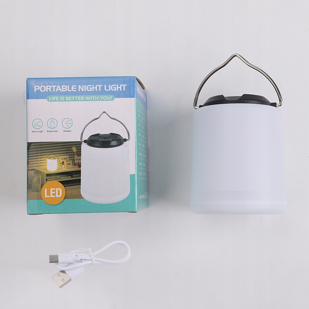 LAMPA KEMPINGOWA LED Z MOŻLIWOŚCIĄ PONOWNEGO ŁADOWANIA CIEPŁA BIEL 3-TRYBY Źródło światła LED