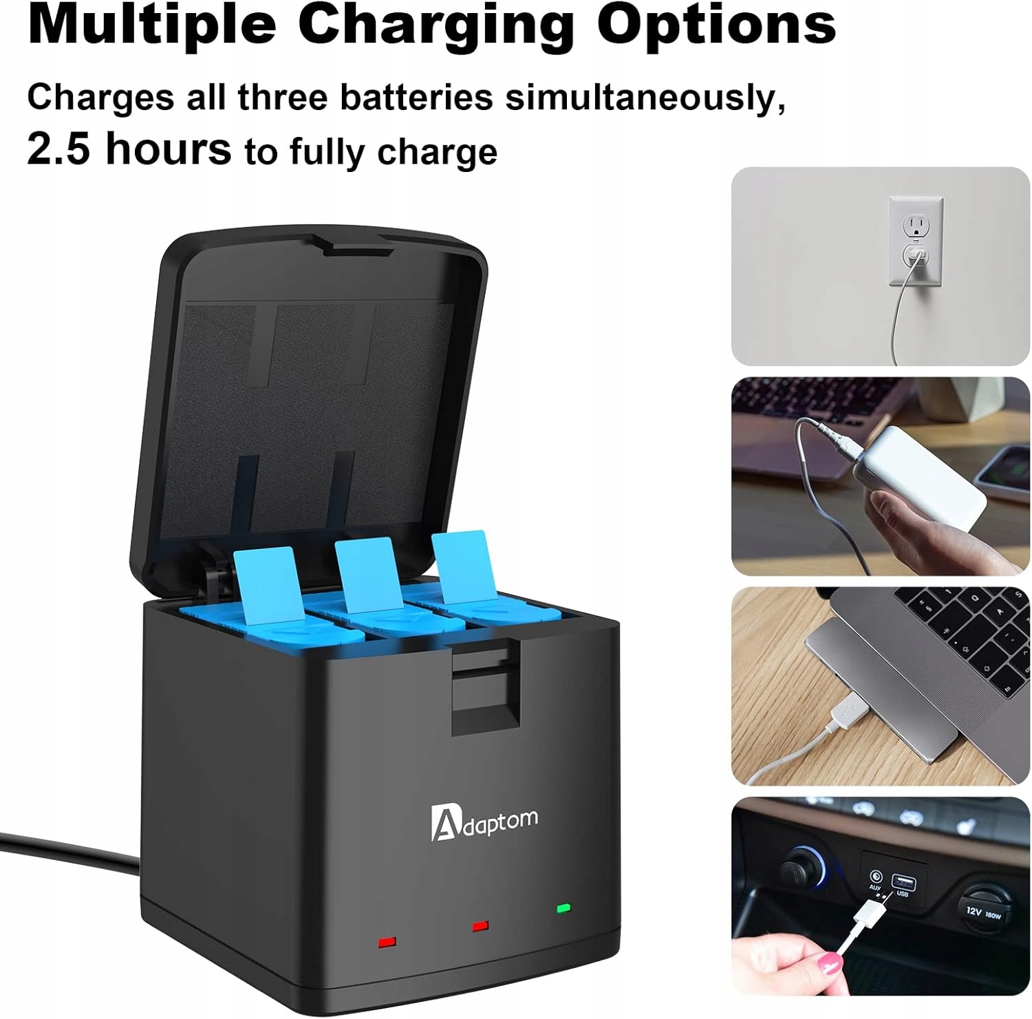 2x Bateria Akumulator Adaptom 1720 mAh do GoPro Hero 11 10 9 + Ładowarka Marka Inna