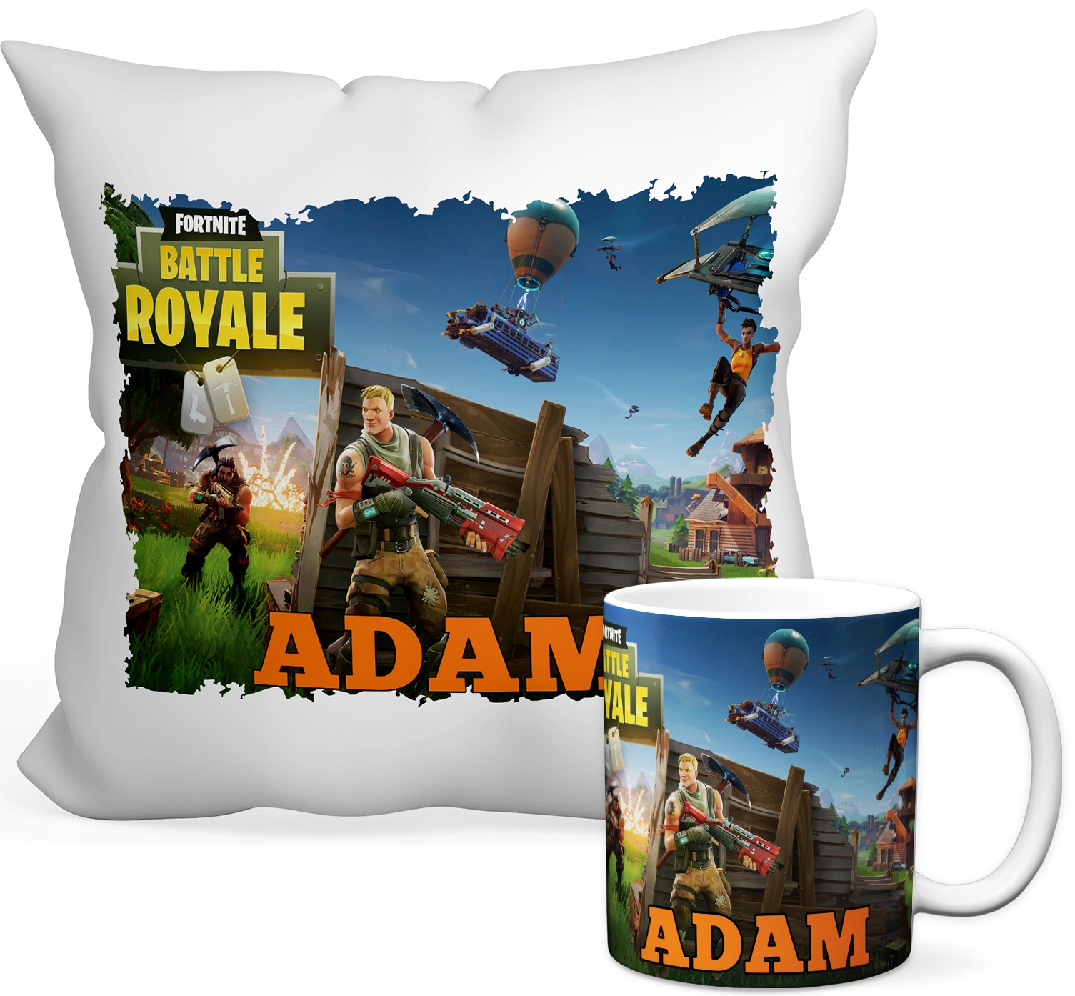 

Zestaw Fortnite Drużyna Kubek 330 Ml+poduszka+imię